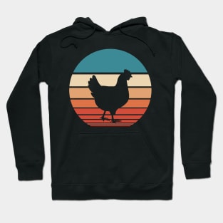 Chicken Retro Sunset Hoodie